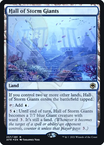 Hall of Storm Giants, Magic card PAFR 257a — Adventures in the Forgotten Realms Promos set