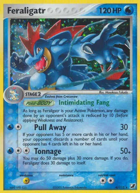 Feraligatr, Pokémon card UF 4 — Unseen Forces set