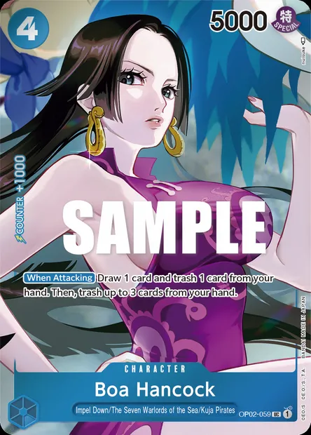 Boa Hancock, One Piece card OP02-059 — PARAMOUNT WAR set