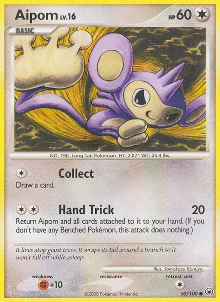 Aipom, Pokémon card MD 50 — Majestic Dawn set