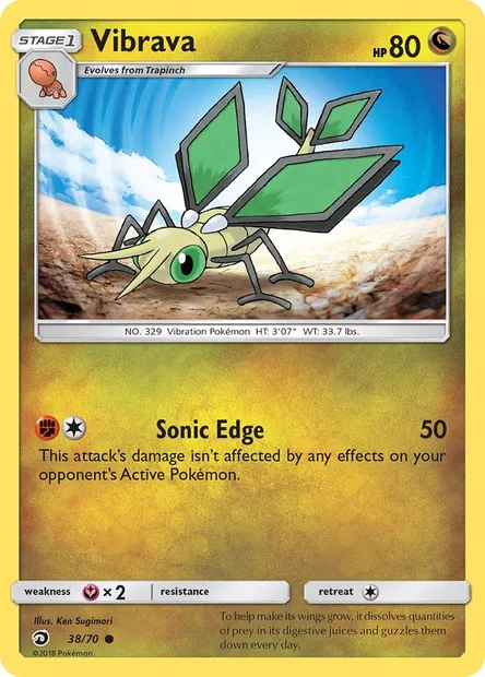 Vibrava, Pokémon card DRM 38 — Dragon Majesty set