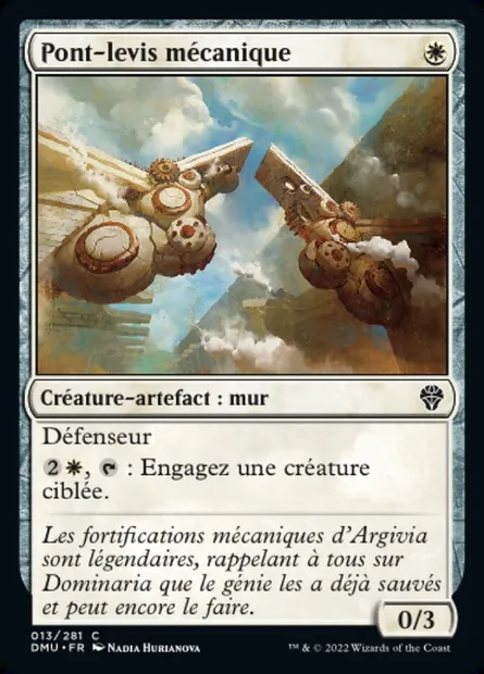 Pont-levis mécanique, carte Magic DMU 13 — extension Dominaria Uni