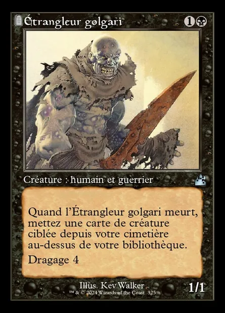 Étrangleur golgari, carte Magic RVR 325 — extension Ravnica Remastered