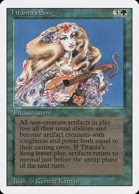 Chanson de Titania, carte Magic 3ED 220 — extension Revised Edition