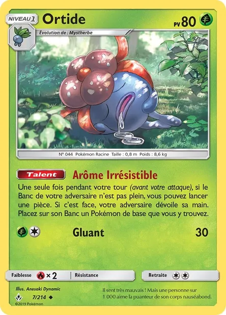 Ortide, carte Pokémon UNB 7 — extension Alliance Infaillible