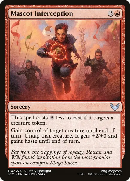 Mascot Interception, Magic card STX 110 — Strixhaven: School of Mages set