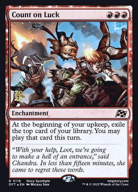 Count on Luck, Magic card PDFT 118s — Aetherdrift Promos set