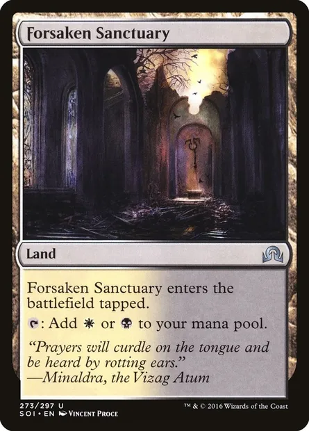 Forsaken Sanctuary, Magic card SOI 273 — Shadows over Innistrad set