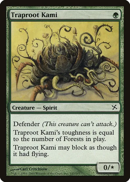 Traproot Kami, Magic card BOK 147 — Betrayers of Kamigawa set