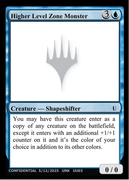Higher Level Zone Monster, Magic card UNK UU03d — Unknown Event set