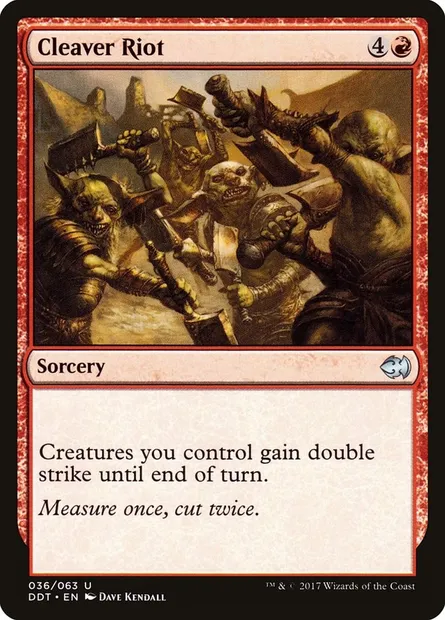 Cleaver Riot, Magic card DDT 36 — Duel Decks: Merfolk vs. Goblins set