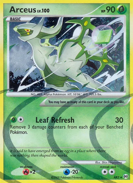 Arceus, Pokémon card AR 2 — Arceus set