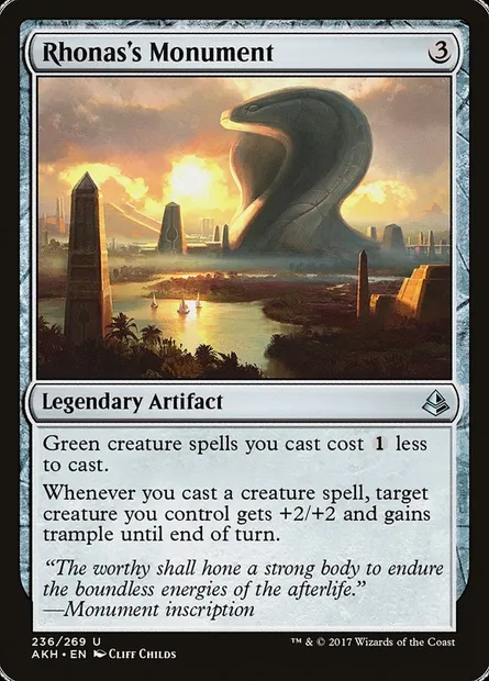 Rhonas's Monument, Magic card AKH 236 — Amonkhet set
