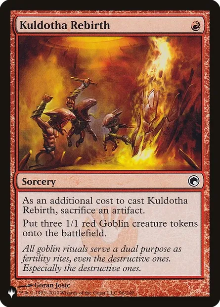 Kuldotha Rebirth, Magic card PLST SOM-96 — The List set
