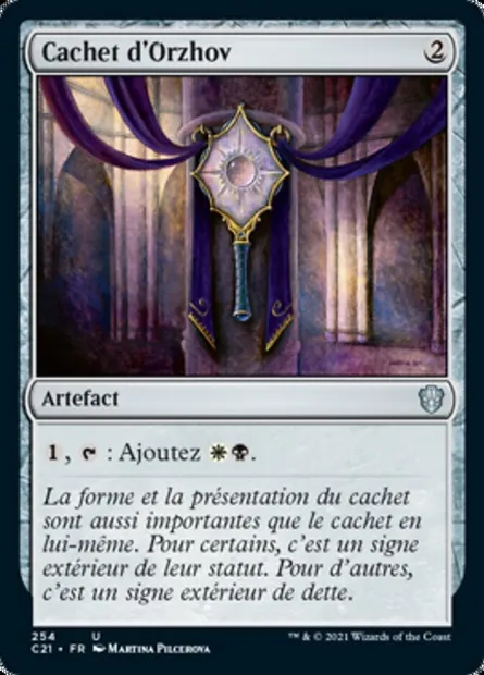 Cachet d'Orzhov, carte Magic C21 254 — extension Commander 2021