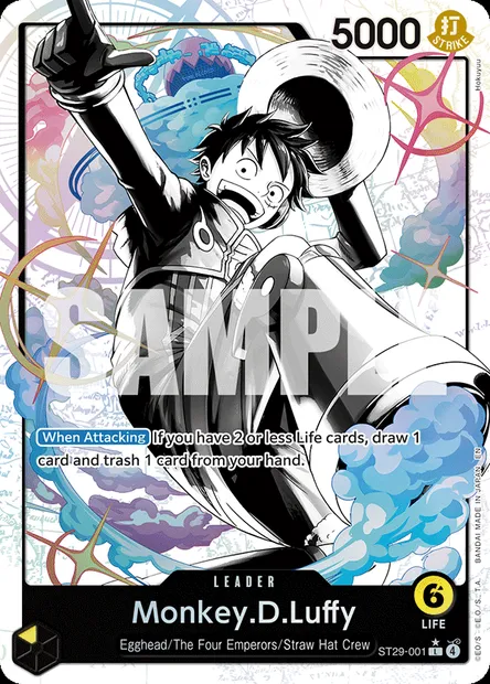 Monkey.D.Luffy, One Piece card ST29-001 — Egghead set