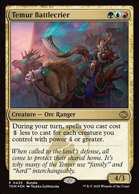 Temur Battlecrier, Magic card TDM 425 — Tarkir: Dragonstorm set