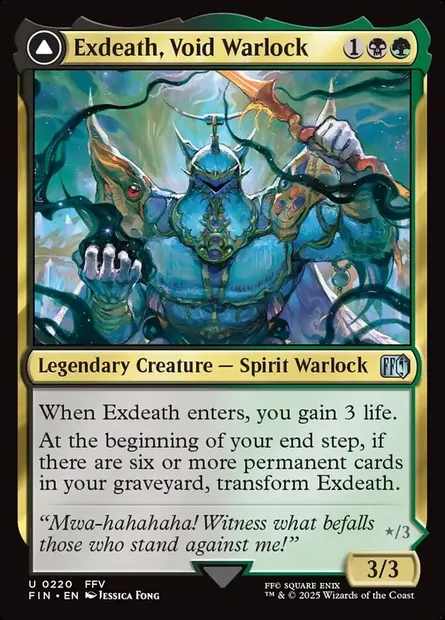 Exdeath, Void Warlock // Neo Exdeath, Dimension's End, Magic card FIN 220 — Final Fantasy set