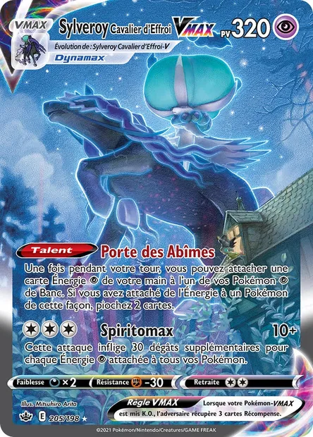 Sylveroy Cavalier d'Effroi VMAX, carte Pokémon CRE 205 — extension Règne de Glace