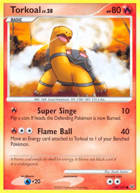 Torkoal, Pokémon card PL 100 — Platinum set