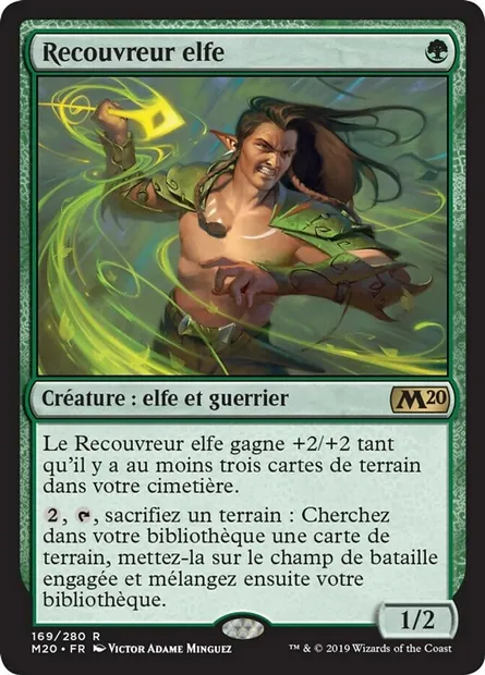 Recouvreur elfe, carte Magic M20 169 — extension Core Set 2020