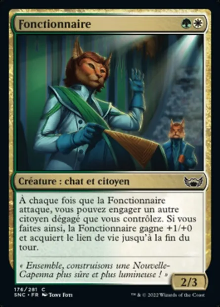 Fonctionnaire, carte Magic SNC 176 — extension Les rues de la Nouvelle-Capenna