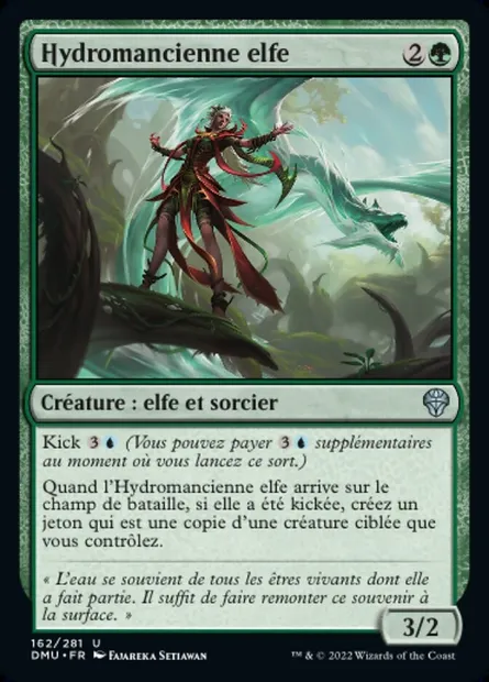 Hydromancienne elfe, carte Magic DMU 162 — extension Dominaria Uni