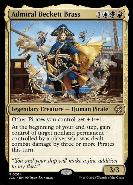 Admiral Beckett Brass, Magic card LCC 264 — The Lost Caverns of Ixalan Commander set