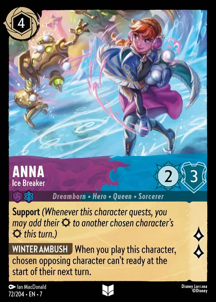 Anna - Ice Breaker, Disney Lorcana card CH7-072 — Archazia's Island set