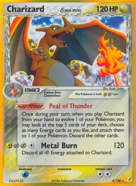 Charizard δ, Pokémon card CG 4 — Crystal Guardians set