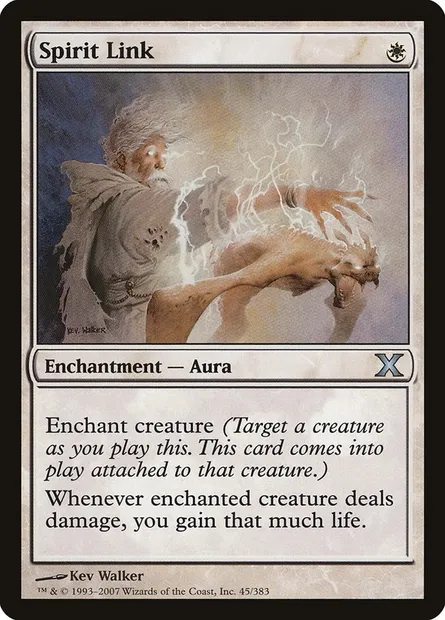 Spirit Link, Magic card 10E 45 — Tenth Edition set