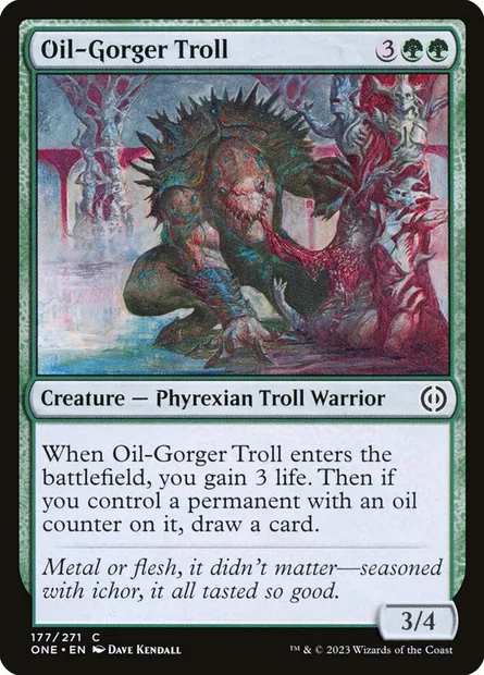 Oil-Gorger Troll, Magic card ONE 177 — Phyrexia: All Will Be One set