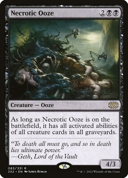 Necrotic Ooze, Magic card 2X2 83 — Double Masters 2022 set