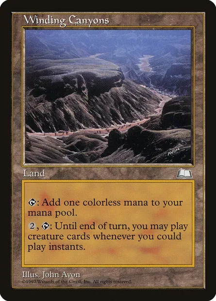 Winding Canyons, Magic card WTH 167 — Weatherlight set