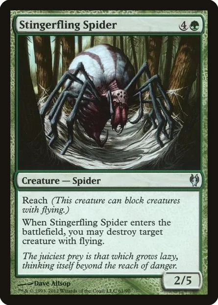 Araignée lance-dard, carte Magic DDJ 61 — extension Duel Decks: Izzet vs. Golgari