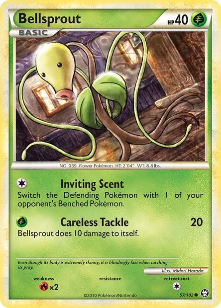 Bellsprout, Pokémon card TM 57 — Triumphant set