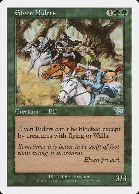 Cavaliers elfes, carte Magic 6ED 225 — extension Classic Sixth Edition