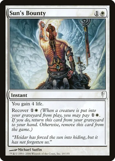 Sun's Bounty, Magic card CSP 18 — Coldsnap set