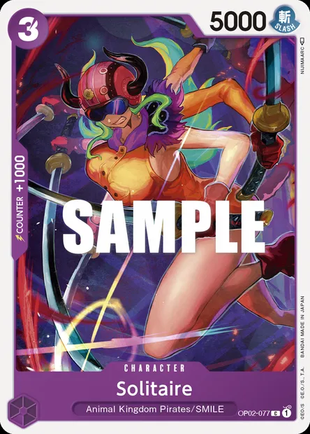 Solitaire, One Piece card OP02-077 — PARAMOUNT WAR set