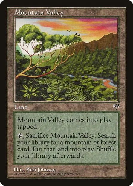 Vallée forestière, carte Magic MIR 328 — extension Mirage