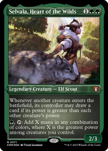 Selvala, Heart of the Wilds, Magic card CMM 571 — Commander Masters set