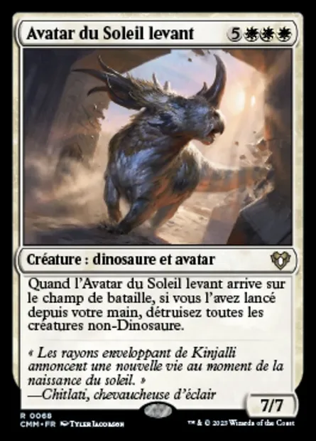 Avatar du Soleil levant, carte Magic CMM 68 — extension Commander Masters