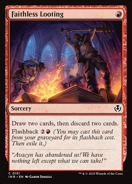 Faithless Looting, Magic card INR 151 — Innistrad Remastered set