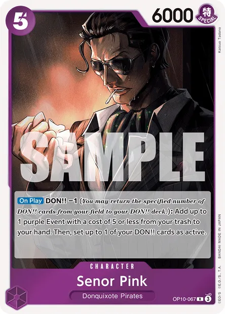 Senor Pink, One Piece card OP10-067 — ROYAL BLOOD set