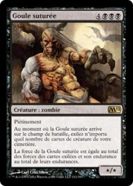 Goule suturée, carte Magic M12 112 — extension Magic 2012