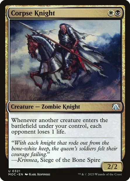 Corpse Knight, Magic card MOC 321 — March of the Machine Commander set