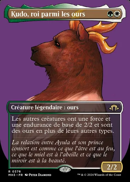 Kudo, roi parmi les ours, carte Magic MH3 376 — extension Modern Horizons 3