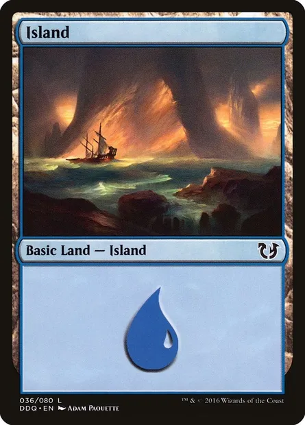 Island, Magic card DDQ 36 — Duel Decks: Blessed vs. Cursed set