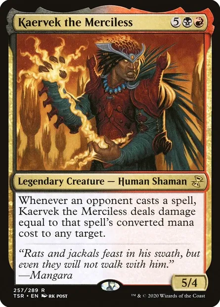 Kaervek the Merciless, Magic card TSR 257 — Time Spiral Remastered set