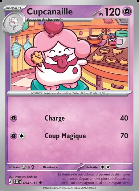 Cupcanaille, carte Pokémon ASC 094 — extension Héros Transcendants